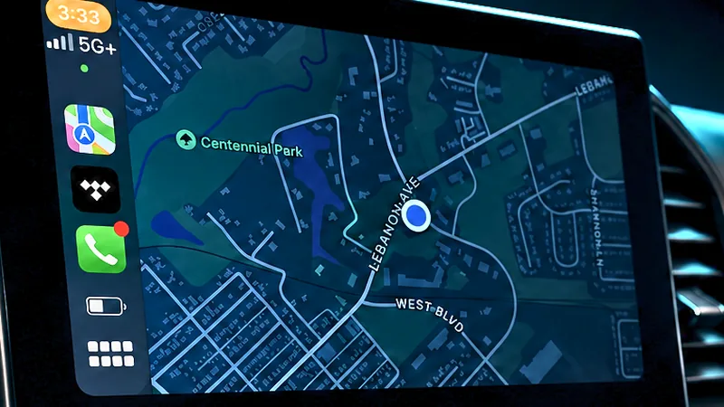 Wireless Apple CarPlay and Android Auto on a factory screen